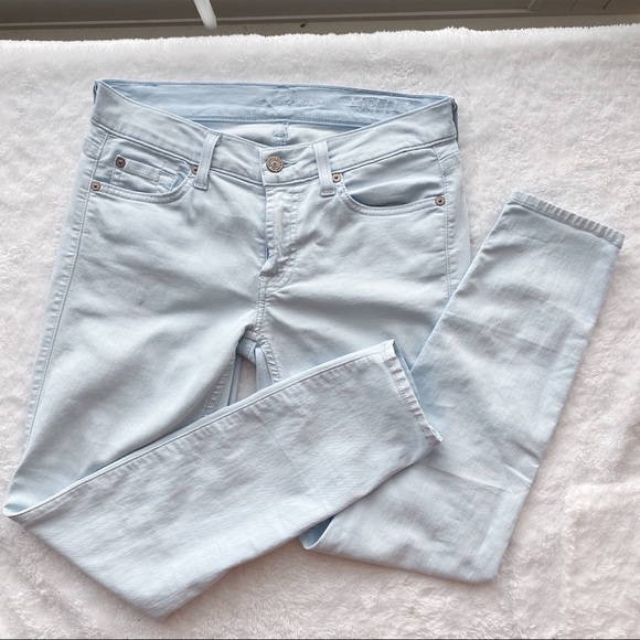 7 For All Mankind Cropped Skinny Jeans - Picture 1 of 8